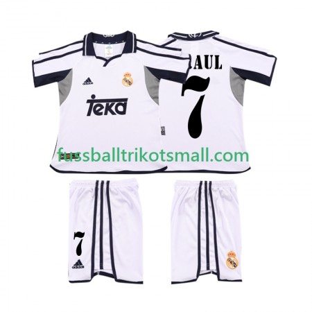 Fußballtrikots Real Madrid RAUL 7 2001 Retro Kinder 2002 Kurzarm Heimtrikotsatz kaufen